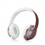 Wholesale Premium Sound HD Over the Ear Wireless Bluetooth Stereo Headphone HK399 (Rose Gold)